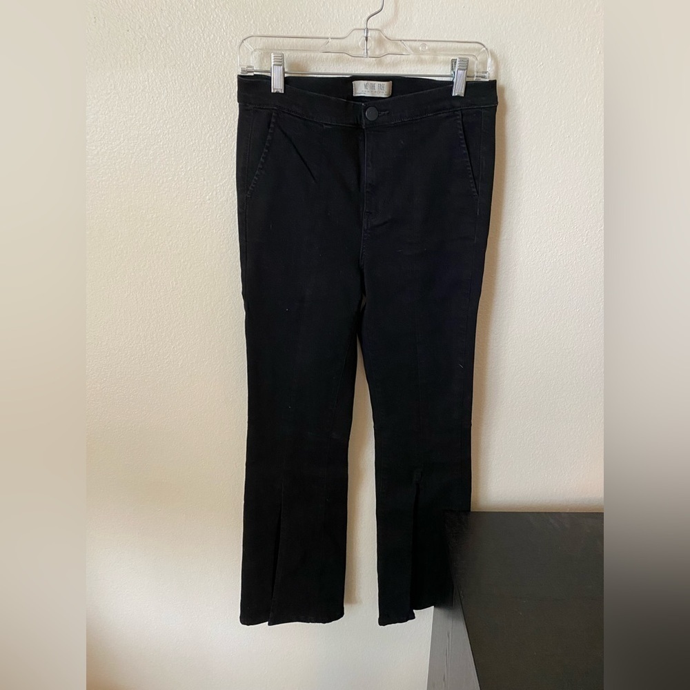 Free People We the Free Women’s Slit Jeans Black High Waisted Size 29